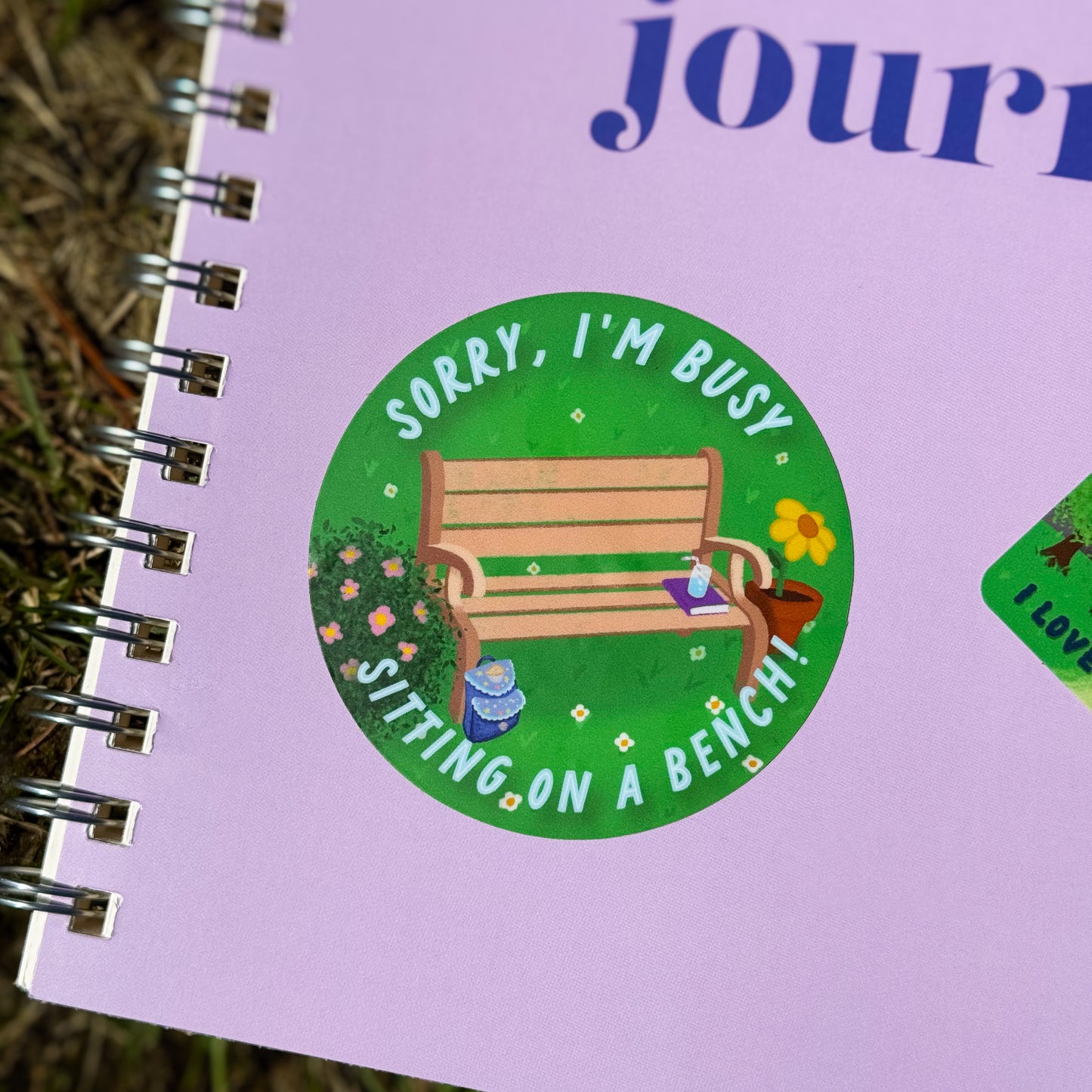 Busy Sitting on a Bench Sticker – Nostalgie Co.